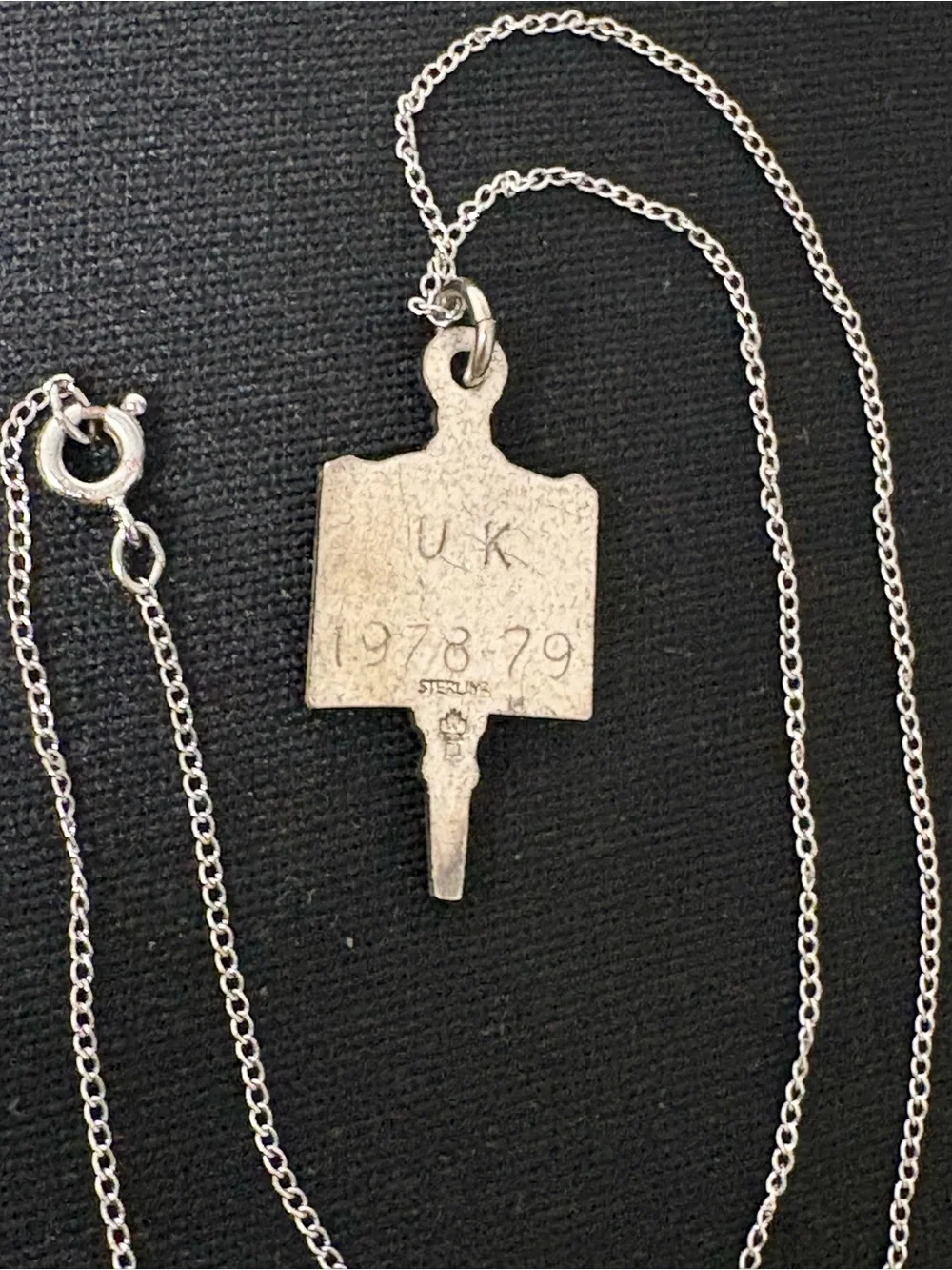 Vintage 1978-1979 925 Sterling Silver Who’s Who Student Honor Key Necklace